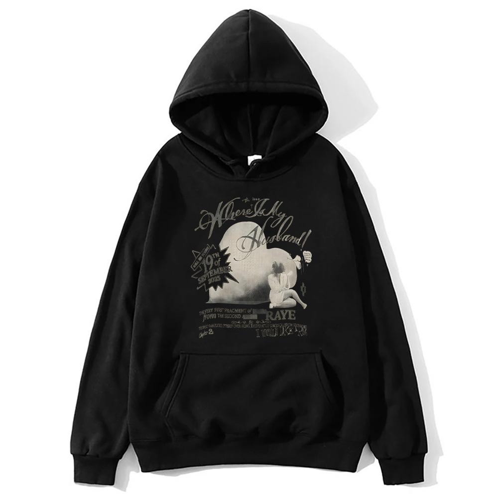 Where Is My Husband! Raye Single Graphic Hoodies Harajuku Vintage Sweatshirts Women Men Fleece Long Sleeve Hoody