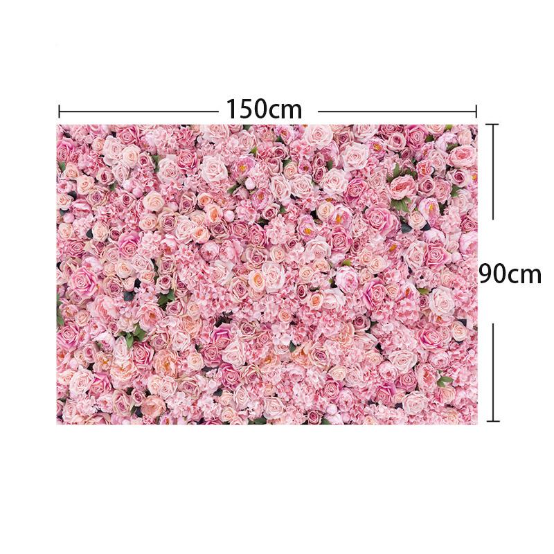 Pink Rose Flower Wall Backdrops Wedding Birthday Floral Theme Party Background