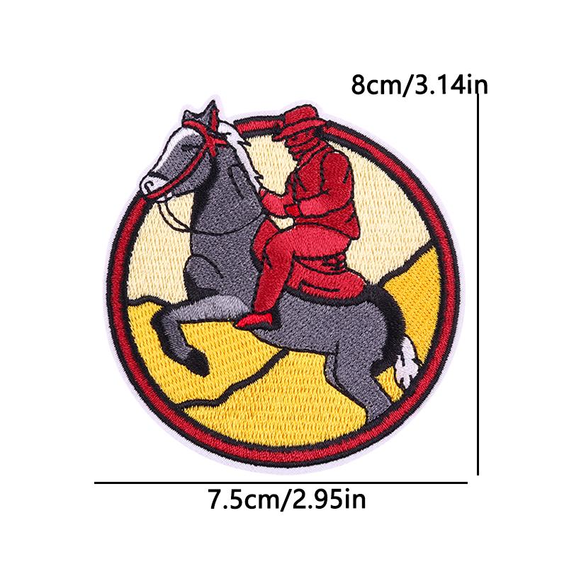 West Cowboy Embroidery Iron On Patches For Clothing thermoadhesive Patch For Clothes Heroism Adventurism Patch For Jeans Sticker
