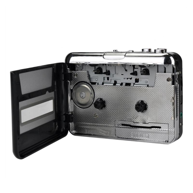 Portable Cassette Tape Player with 3.5mm Headphone Port USB Cassette to MP3 Converter Reverse Recording Cassette Tape