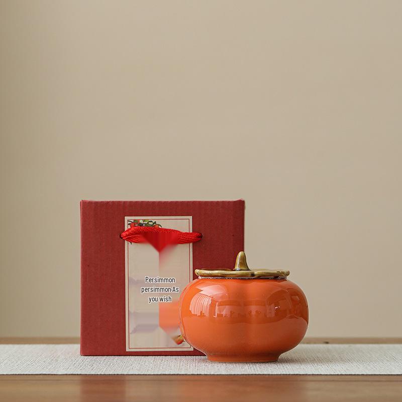 Persimmon Tea Set: Wedding, Birthday, Banquet, Event, and Souvenir Gift with Logo Option