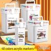 True Color Soft Tip Markers and Stackable Acrylic Brushes for Kindergarten Painting