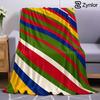 Color Stripe Ultra Soft Sherpa Fleece Blanket Fluffy Warm Halloween Cozy Throw for Sofa Couch Bedroom Gift All Season