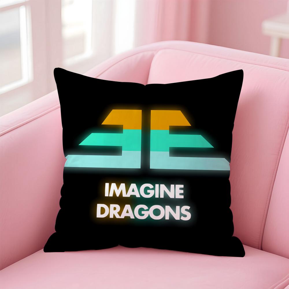 Federa Cuscino Pattern Passionale Band Imagine Dragons Tessuto Morbido Amichevole Cerniera a Scomparsa