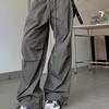 Streetwear Spring Summer Harem Casual Pants Men Elastic Waist Solid Cargo Pants Multi Pocket Loose Baggy Pants for Women