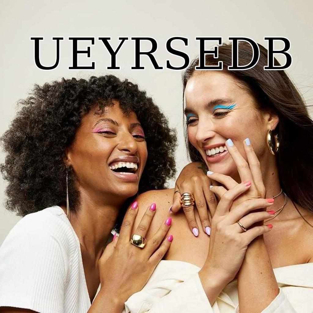 Christmas Snowmen Press On Nails Short Square French Tip Fake Nails with Winter Snowflake Design Blue Winter Xmas Snowmen Glue On False Nail