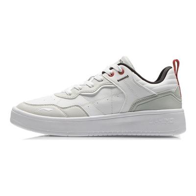 Li Ning Xian Chu Confortable Respirant Antidérapant Résistant à l'Usure Chaussures de Skate Basses Baskets Homme Blanc Gris Clair AGCR315-3