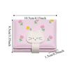 PU Leather Flower Printed Wallet Portable Three Fold Wallet Coin Purse Short Leather Purse  Travel