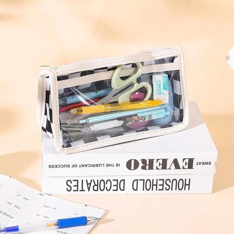 Eens Kids Pencil Bag with Zipper Pencil Pouch Aesthetic Pencil Pen Case Organizer for Schools