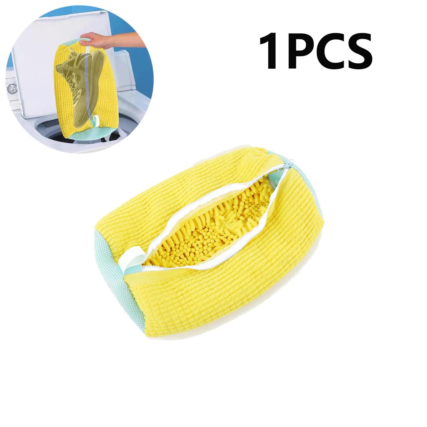 

1PC New Washing Shoes Bag Cotton Laundry Net Fluffy Fibers Easily Remove Dirt Washing Bags Anti-Deformation Shoes Bag KTY