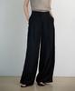 Biyul Wrinkle Half Banding Wide Slacks