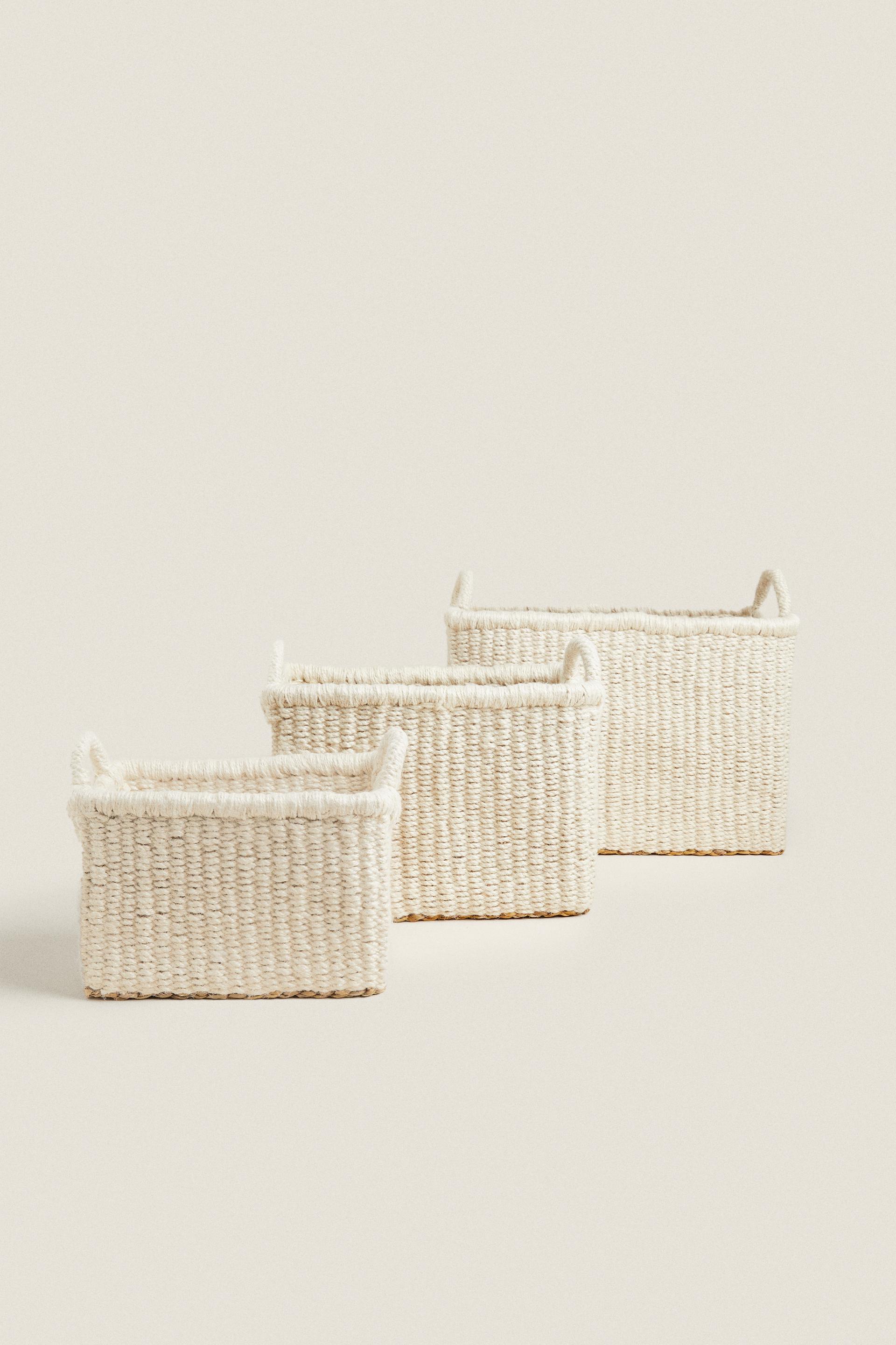 

ДЖУТОВАЯ КОРЗИНКА С РУЧКАМИ