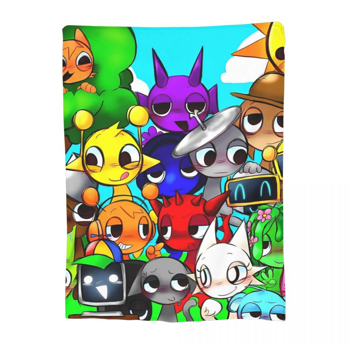 

Funny Sprunki Game Bruh Blanket Warm Cozy Fluffy Cartoon Throw Blankets for Couch 50x60 Inch Multi-size Rug Piece 200x150cm 80x60in