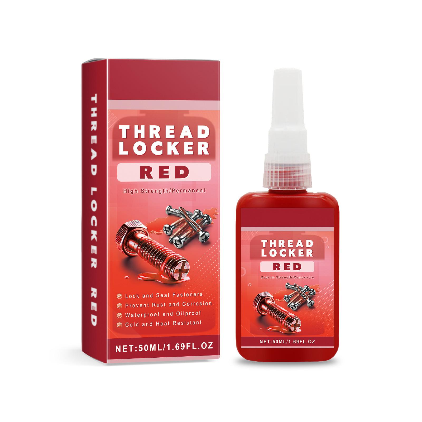 

Промышленные клеи для фиксации резьбы, флакон 50 мл, быстросохнущие, устойчивые к высоким температурам, принадлежности для творчества для инженеров красный