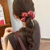 Elastic Flower Scrunchie Filled Cotton Ponytail Decorative Hairband  Hair Accessories