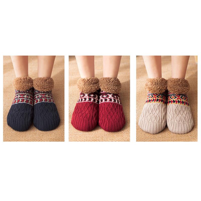 Autumn and Winter Home Warm Women Floor Socks Sleep Carpet Non-slip Snow Socks