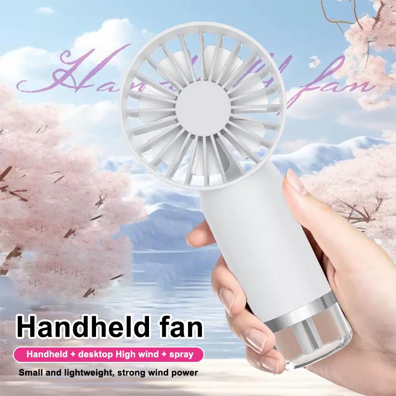 Humidifying Water Replenishing Handheld Spray Fan Fast Charging Convenient Desktop Usb Charging Mini Handheld Fan
