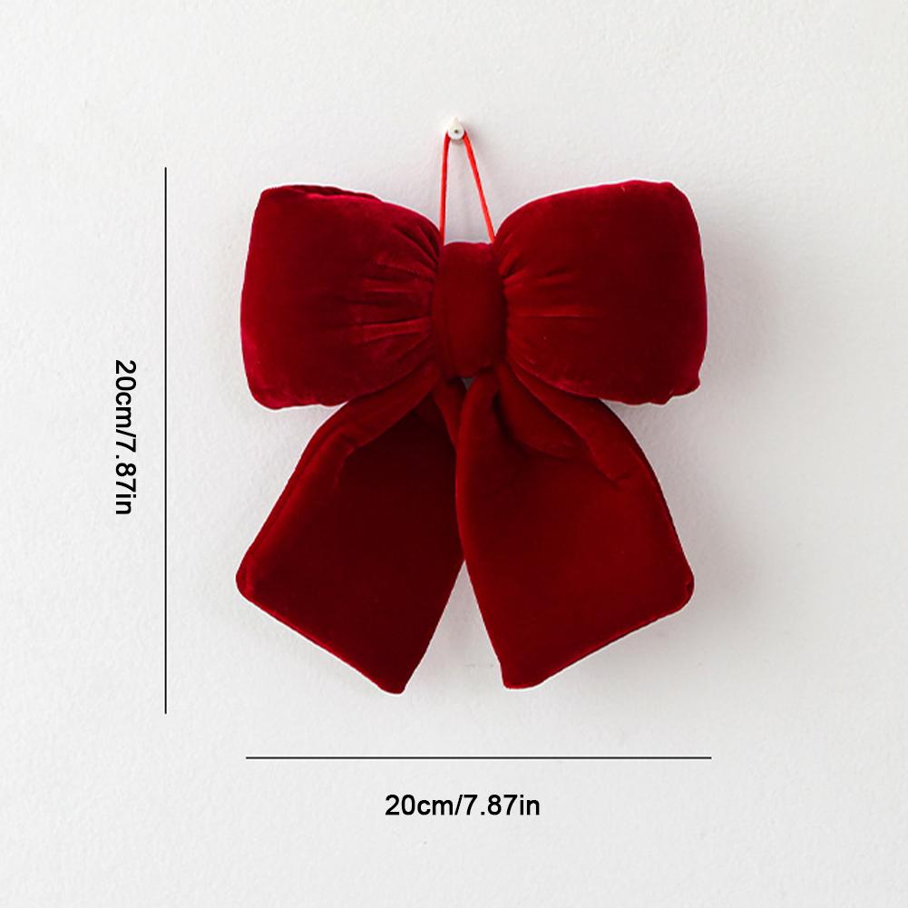 New Year Bow Decoration Christmas Ornament Hanging Bow Pendants Xmas Tree Christmas Tree Decorations