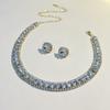 New Arrival Fashion Solid Color Zircon Heart Alloy Bamboo Chain Necklace for Women
