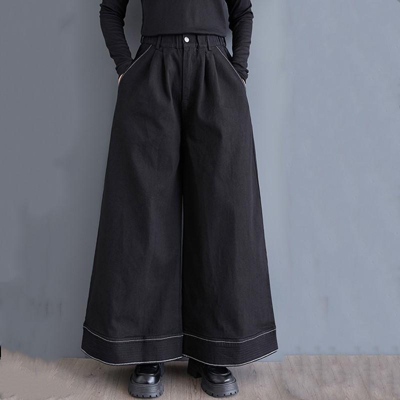 

Весна осень плюс размер Винтаж высокая талия повседневные свободные женские джинсы деним широкие брюки