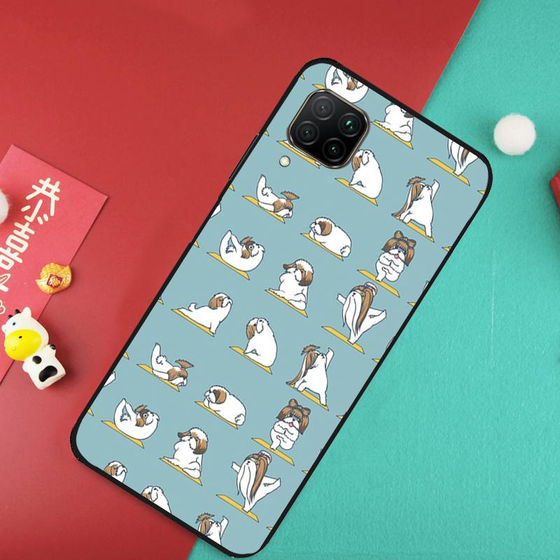 Cartoon Shih Tzu Hund für Huawei Nova 12S 9 10 SE 7i 8i 11i 12i Y60 Y61 Y70 Y72 Y73 Y90 Y91 P20 P30 P40 Lite Hülle