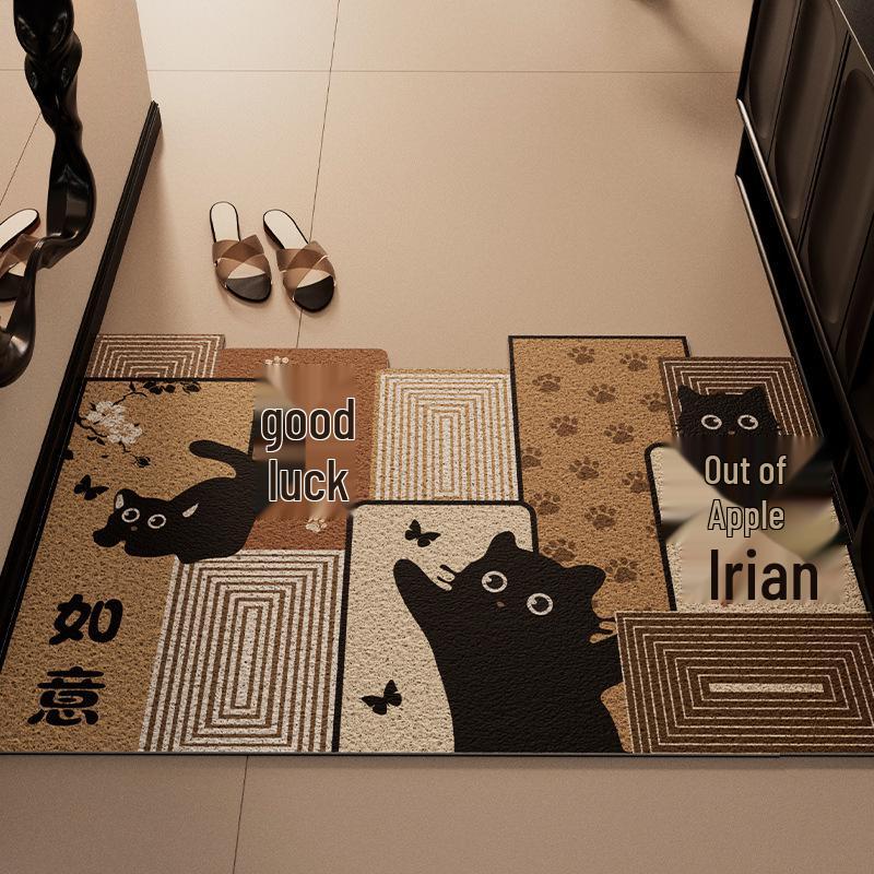 Cartoon Mimi Non-Slip Door Mat - Easy Clean, Dirt-Resistant, Cuttable Silk Loop Foot Pad for Home