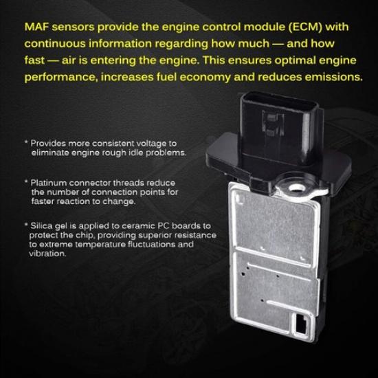 MAF Mass AirFlow Sensor Meter For 2009- Nissan 370Z 3.7L 22680-7S000 AF10141