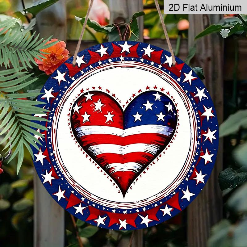 2D Flat Aluminum Wall Hanging in The Style of The 250th Anniversary of The Founding of The United States, Available in Various Sizes. Features A 20*20cm