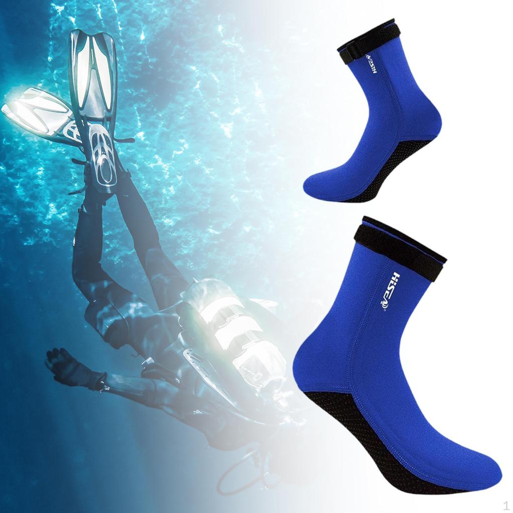 Chaussettes de plongée en néoprène 3 mm Combinaisons pour le surf les sports nautiques la plongée en apnée XS