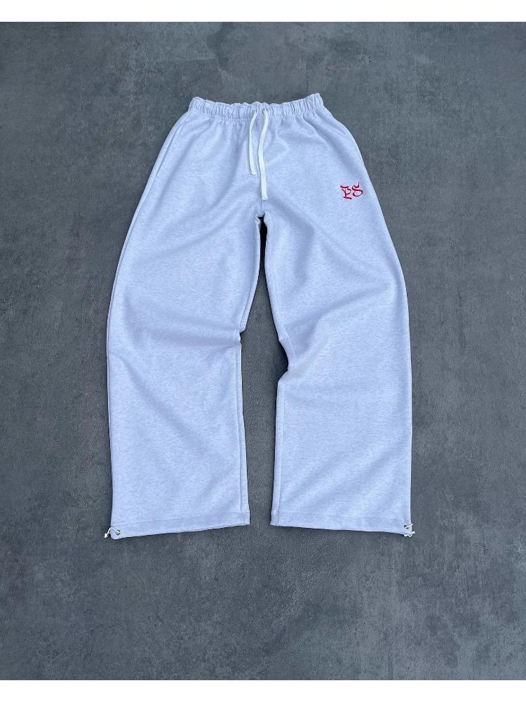 American Fashion Solid Color Oversized Sweatshirt Mens Y2K Two Piece Harajuku Hip-Hop Gothic Joker Slacks Jogging Pants