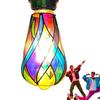 Stained Glass Light Bulb 4W St64 Led Light Bulb Painted Glass E26 Base Mosaic Night Lamp Home Decor Romantic Festive Atmosphere