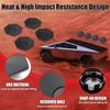4 Pcs Full Coverage Wheel Center Caps for Tesla Cybertruck Accessories Rust Resistant Removable ABS Hub Center Caps