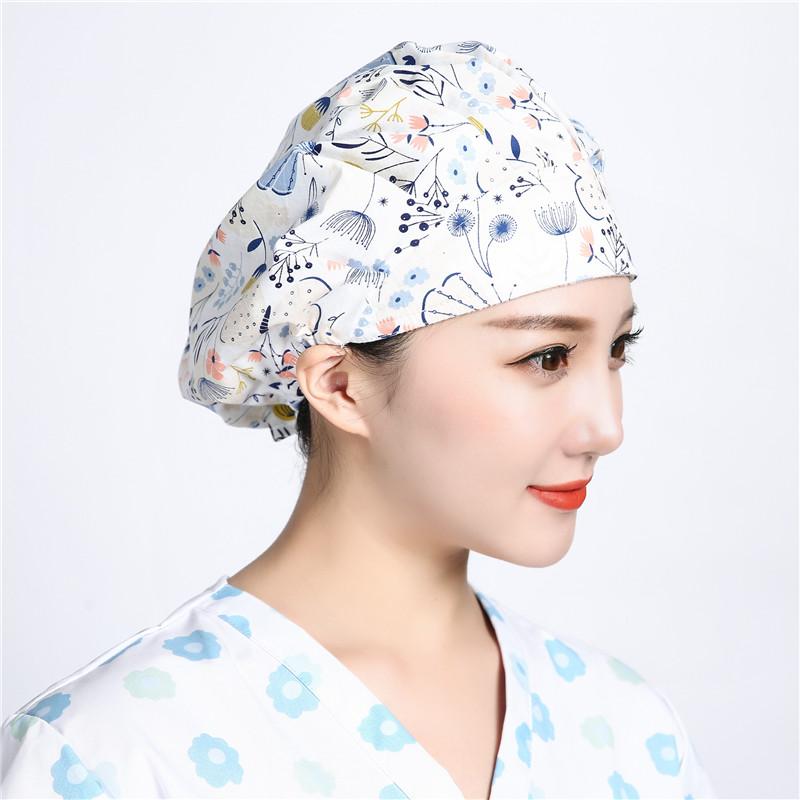 High Quality Unisex Medical Hat Cotton Hospital Uniform Hat Medical Print Pet Hospital Hat Medical Scrubs Medical Hat One Size