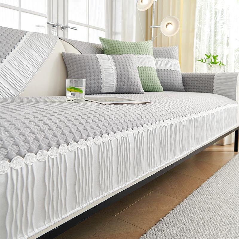 Summer Cool Doudou Ice Silk Sofa Mat Mat Mat Non-slip Sofa Cover 2025 New Premium Cold Sofa Cover