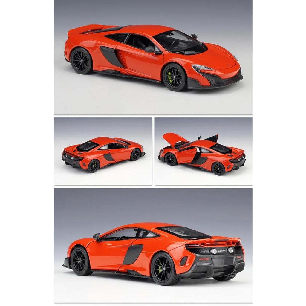 Welly 1/24 McLaren 675LT Alloy Sports Car Model Diecast Metal Racing Vehicles Car Model High Simulation Collection Kids Toy Gift