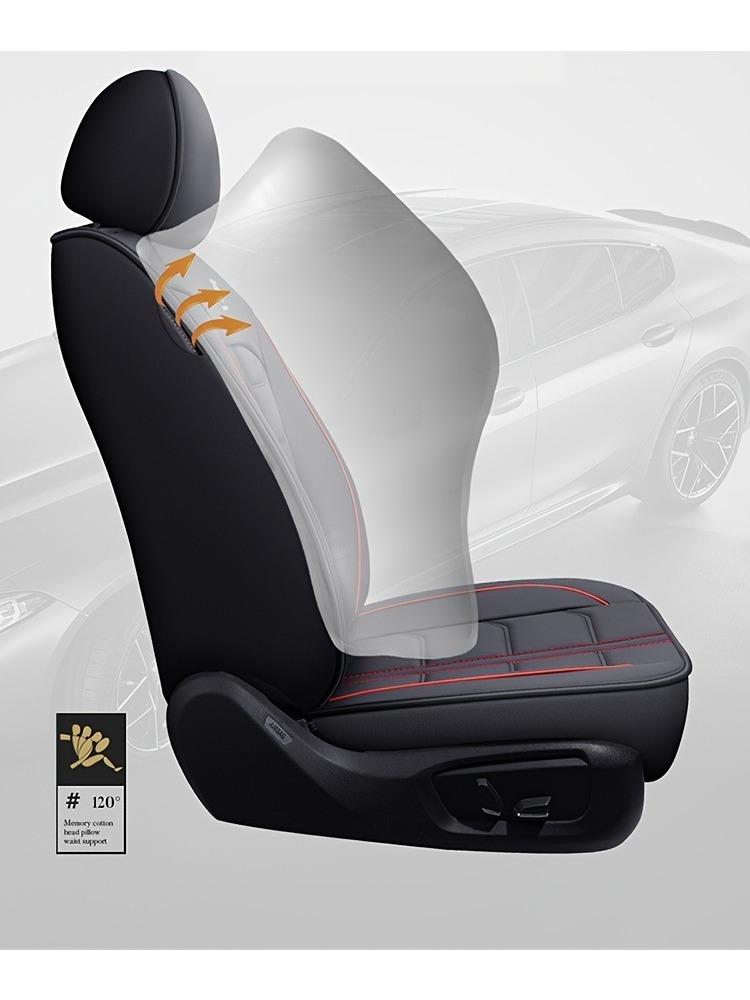 Pětimístný potah na autosedačku, univerzální pro všechna roční období, plně obklopený, potah na sedadlo z PU kůže odolný proti opotřebení, pohodlný, snadno čistitelný potah na polštář