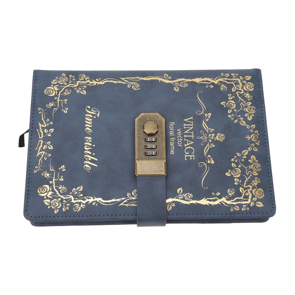 Password Book Multipurpose Portable Fashionable Exquisite Europn Vintage Lock Diary for Writing