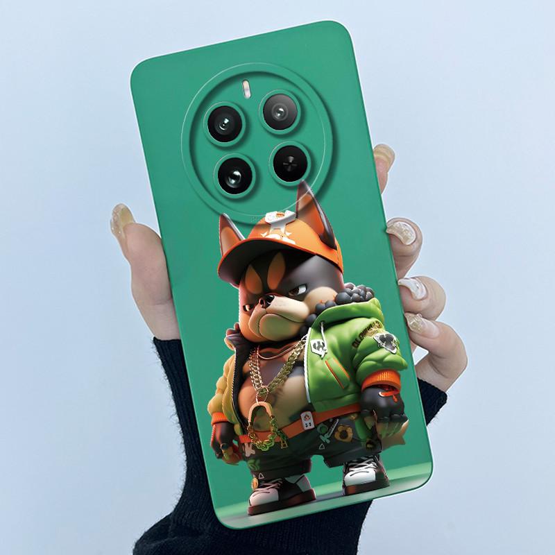 Case For Realme 12 Pro Plus 12 Plus 12X 5G Phone Case Cartoon Pretty Flower Liquid Silicone Soft TPU Protective Cover Shell Capa