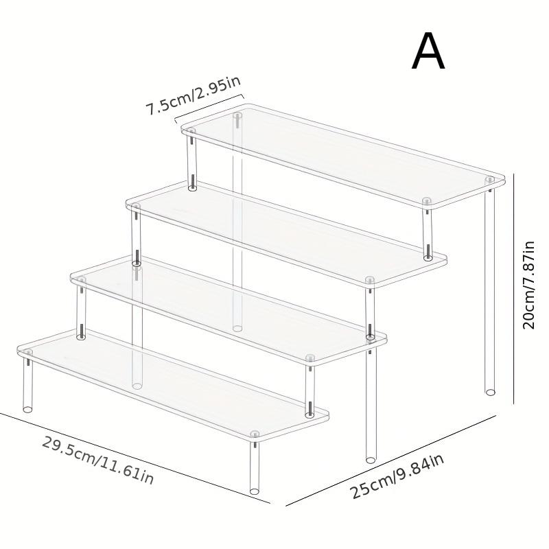 1pc Shiny Acrylic Perfume Organizer - Multi-Level Display Stand for Anime Car Models & Mini Toys