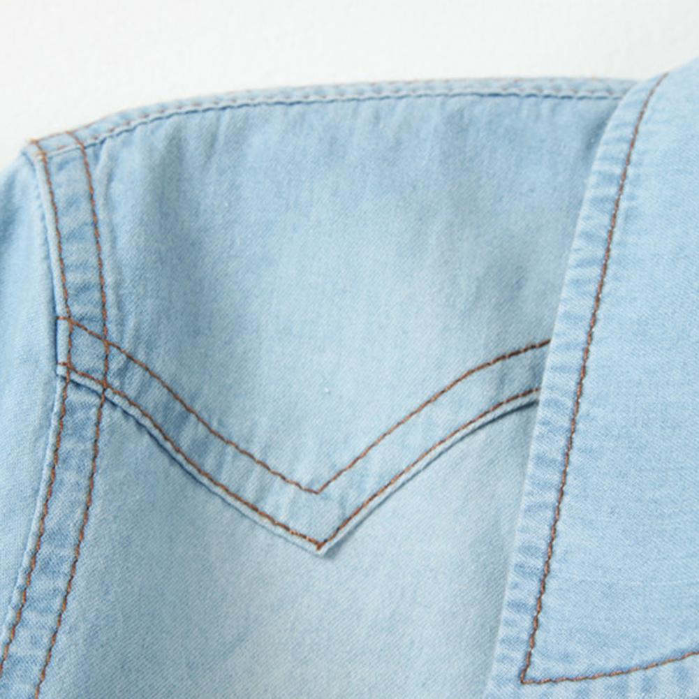 Giacca di jeans con nodo allacciato, lunghezza cropped, tipo corto, monopetto, allacciatura con lacci, camicia di jeans con nodo allacciato, jeans blu, cardigan, giacca da donna