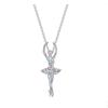 Kristall-Halskette Bunter Zirkon-Choker Tanzende Mädchen-Anhänger Halskette Tänzerin Anhänger Schmuck für Mädchen