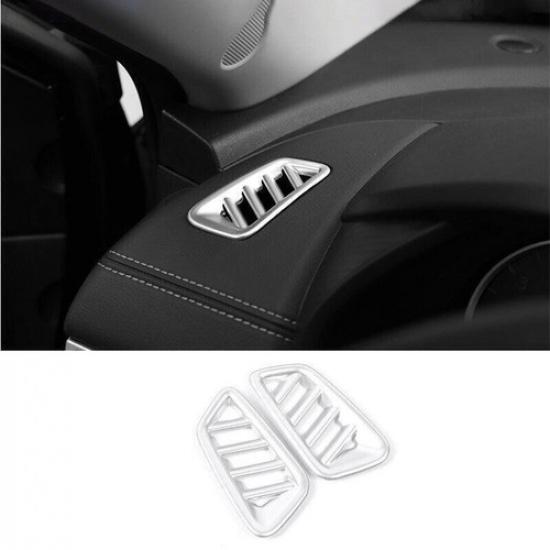 Dashboard L&R Air Outlet Vent Cover 2* For Nissan Sentra -2024 Matte Silver