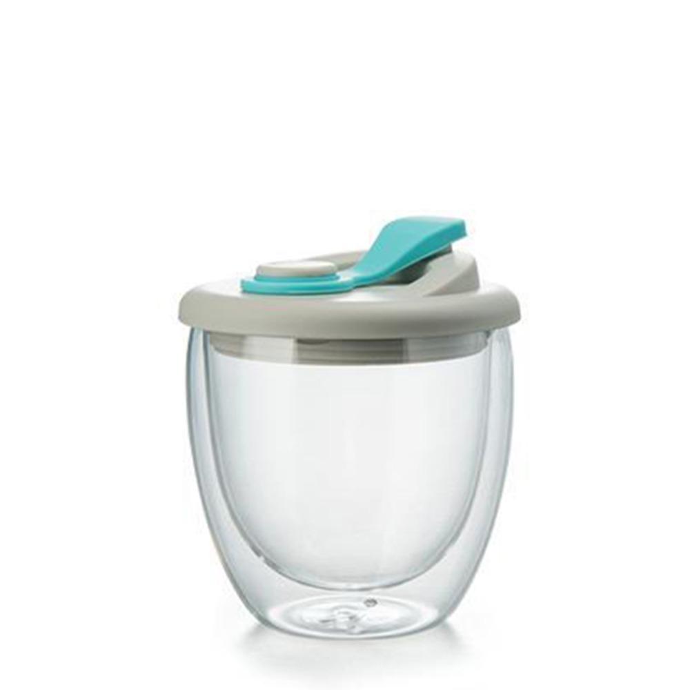 Leak-Proof Transparent Tumbler Cold/Heat Resistant Portable Water Cup Cute Glass Cup with Lid  Tea