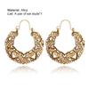 1 Pair Flower Shape Hollow Drop Earrings Geometrical Piercing Women Dangle Earrings Jewelry