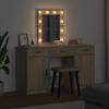 Makeup Table with Storage Brown 50 x 41 x 135 cm Engineered Wood
