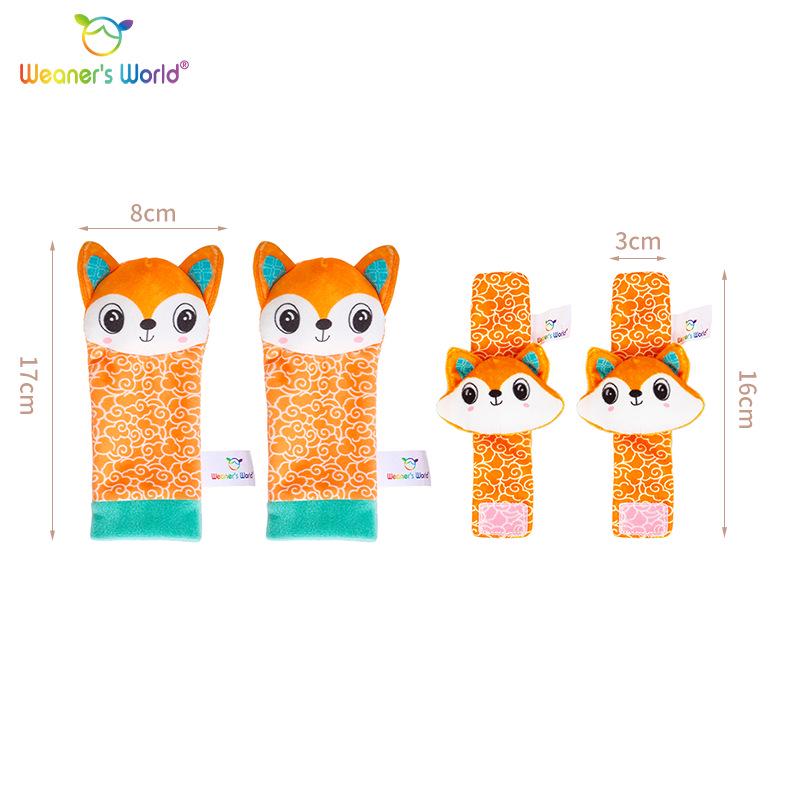 Newborn Baby Rattle Wristband and Socks Set, Educational Toy for 0-2 Years