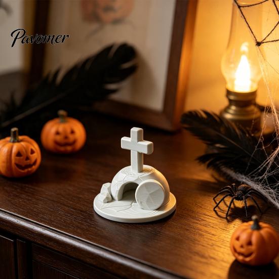 Modern Religious Home Accents 3D Printed Empty Tomb Easter Statue, Resurrection Scene Figurine for Commemorative Statuette Decor, Memorial Ornament