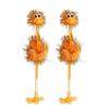 Penne Peluche Cartone Animato Struzzo Penne a Sfera in Plastica, Penna Divertente Autoportante, Punta 0,5 mm, Accessori Decorativi da Tavolo Scrittura Pelosa