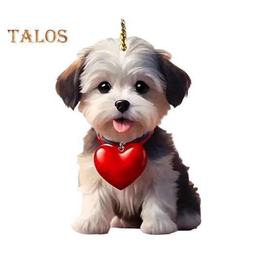 Pandantiv mașină Acrilic Câine balansoar Ușor Oglindă pentru mașină Atârnat Accesorii pentru interiorul mașinii Geantă de umăr Decorare ghiozdan Charm Cadou de Ziua Îndrăgostiților