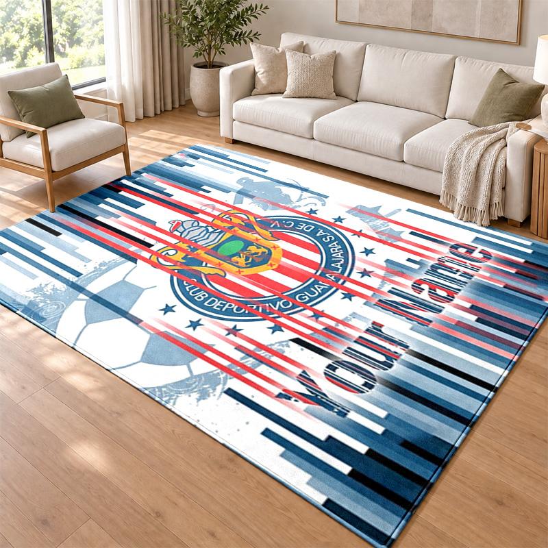 Deportivo guadalajara Custom Name Personalized Rug Non‑Slip Doormat Floor Carpet Housewarming Birthday Gift for Family Friends